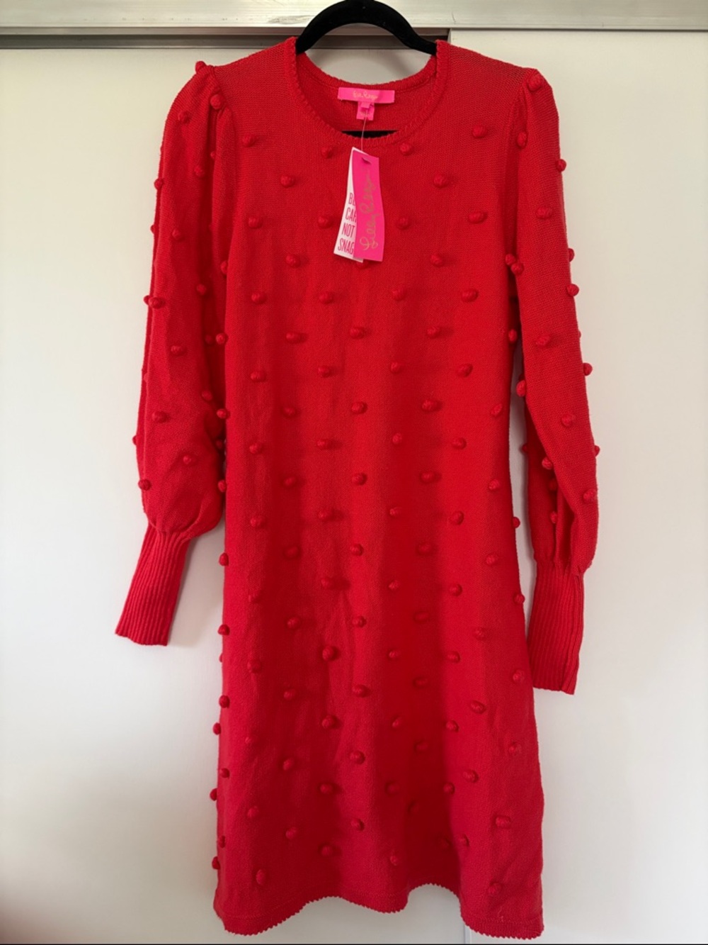 Lilly Pulitzer NWT Red Kippa Knit Sweater dress size medium